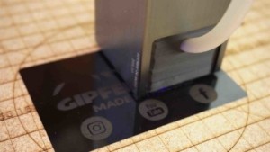 Aluminium Visitenkarte Lasern