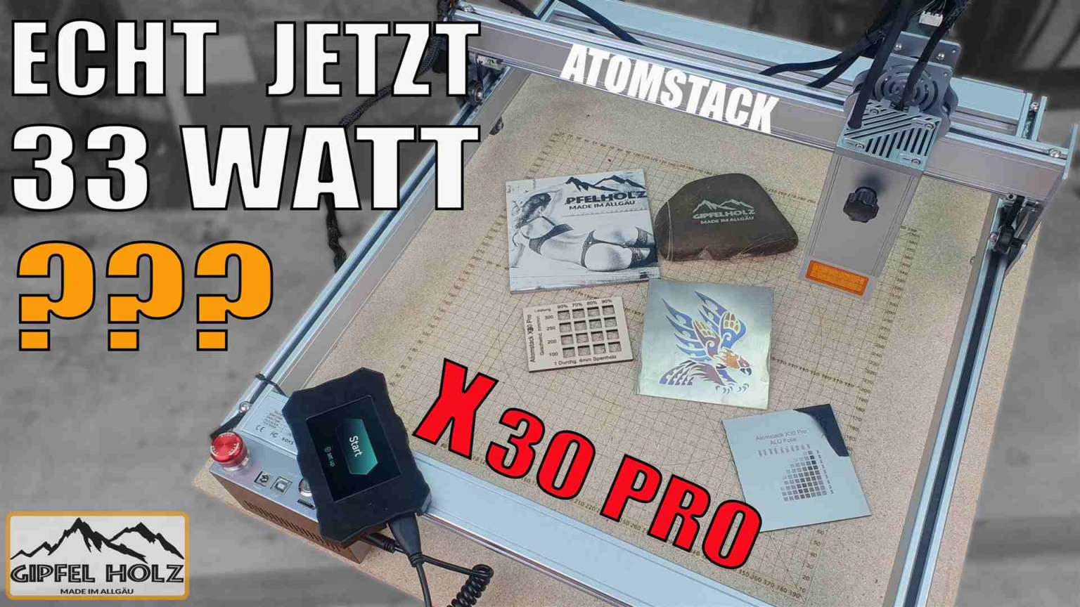 Atomstack X30 Pro Test - Der stärkste Diodenlaser im Test