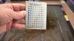 farbig mit dem Diodenlaser auf Edelstahl lasern