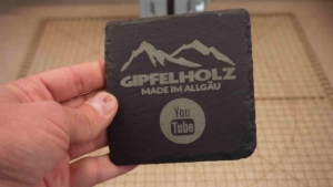 Schiefer gravieren mit dem Diodenlaser