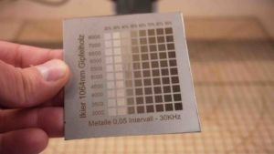 Speed und Powertest Faserlaser