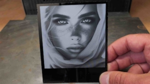 xTool F2 Ultra Test xTool F2 Ultra – Acryl schwarz Fotogravur Test (80µs, 14–52% Power, 260 DPI, 48 kHz)