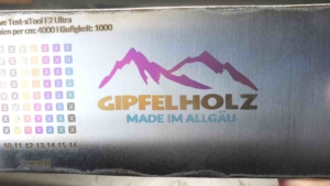 xTool F2 Ultra Test farbig lasern mit Mopa Laser