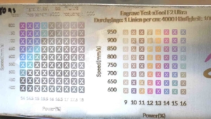 xTool F2 Ultra Test xTool F2 Ultra – Edelstahl Farblasur Test (Speed & Powertest, verschiedene Farbtöne)